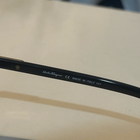 Salvatore Ferragamo Black and Gold Sunglasses - Picture 4 of 5